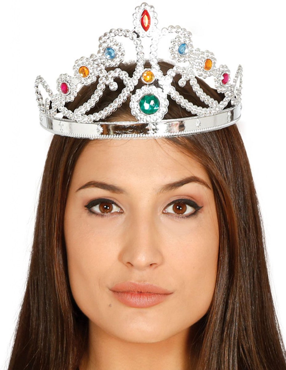 FIESTAS GUIRCA, S.L. - Koningin diadeem voor volwassenen - Goudkleurig - Accessoires > Toverstokken, tiaras